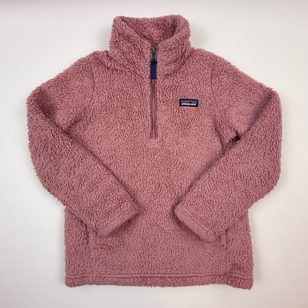 Patagonia Kids Los Gatos 1/4 Zip Fleece Pullover Pink Size S 7-8 65495